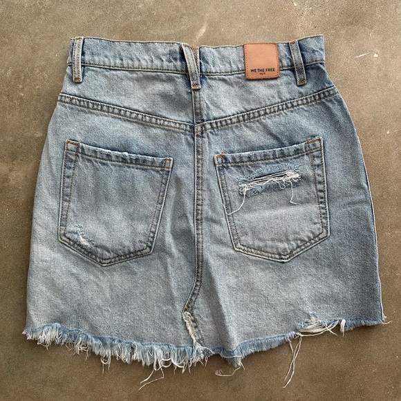 Free People Blue Denim Skirt - Picture 2 of 5